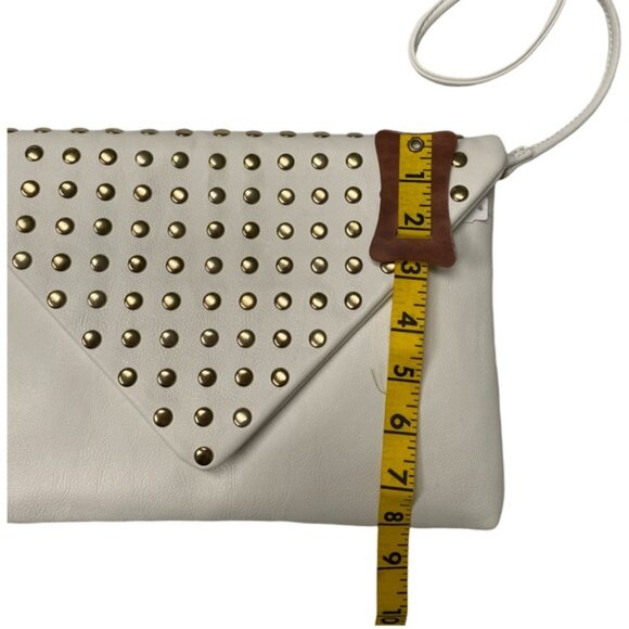 NWT Aldo Cream Gold Studded Clutch Crossbody Bag – Convertible Purse - Picture 9 of 9